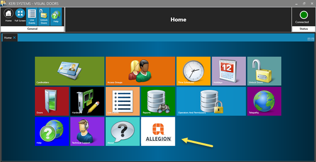 Visual Doors Homescreen