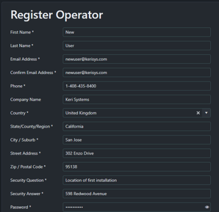 Register Operator