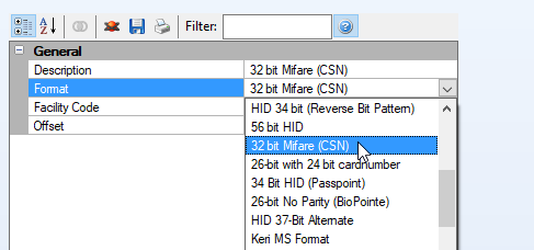 Select Mifare CSN