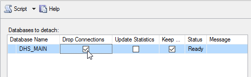 Database Drop Connections