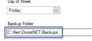 Scheduled Backup Location