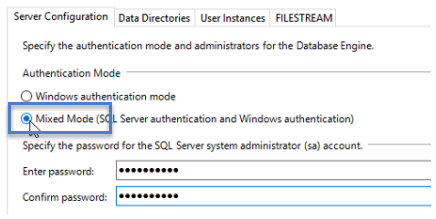 SQL Authentication Settings