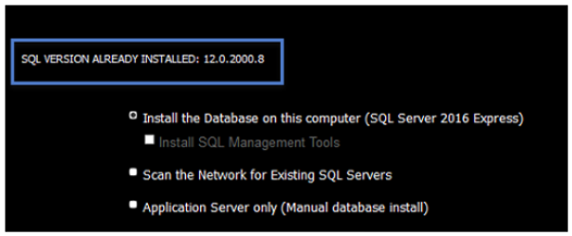 SQL Installed and Detected