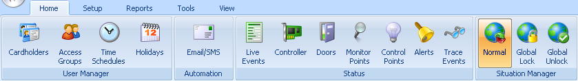 Home Tab with Advanced Features Enabled