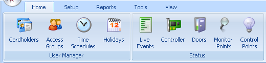 Home Tab Options