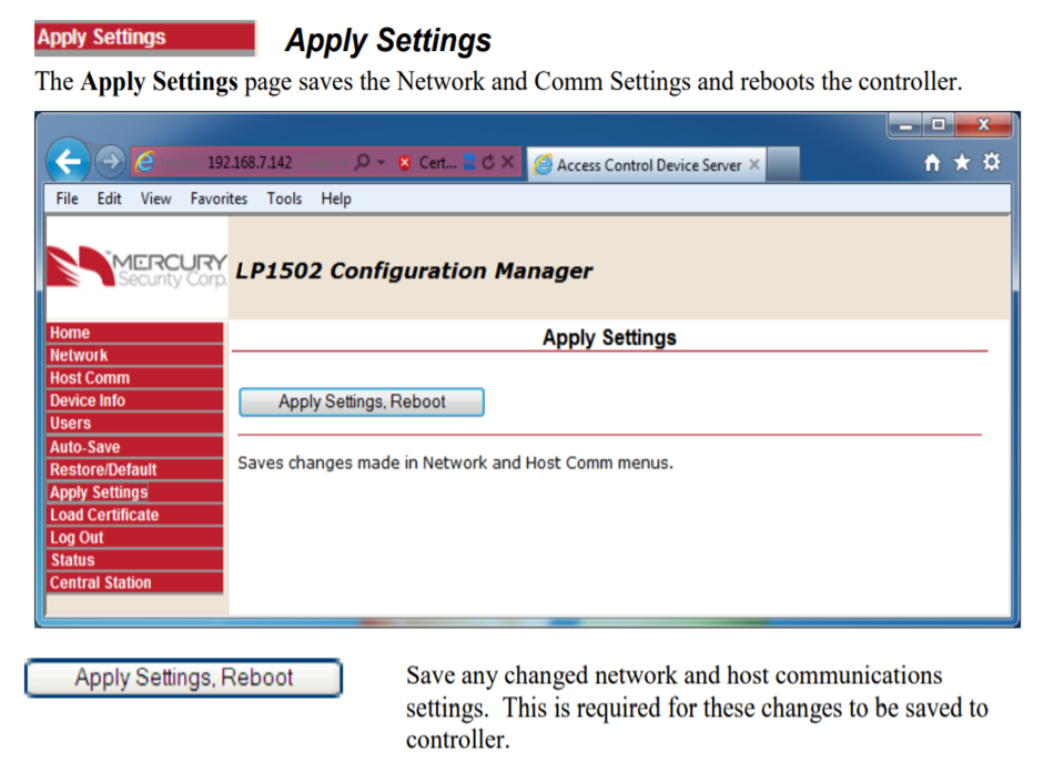 Apply Settings