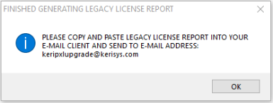 License Report Send Email