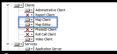 Map Client Selected