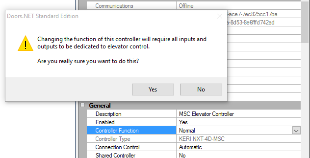 Set Controller to Elevator Control