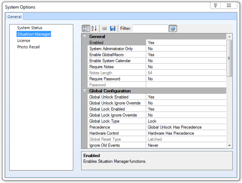 System Options