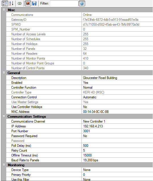 Controller Properties