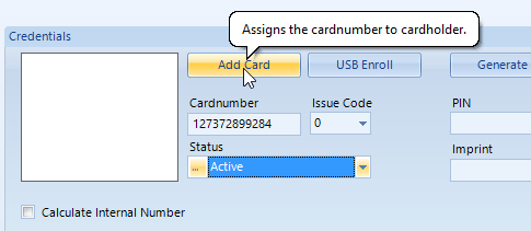 Add Card Number